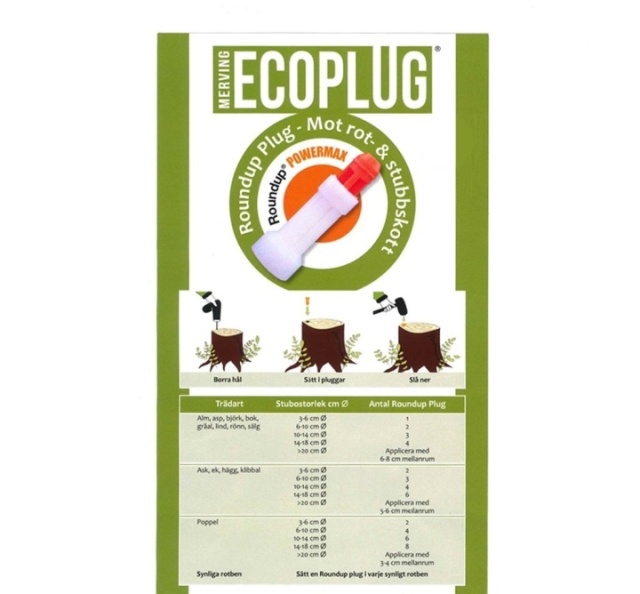 Roundupplug ECOPlug, contre les pousses de racines et de souches dans le groupe Produits Husqvarna pour la sylviculture et le jardinage / Husqvarna Lubrifiants, Carburants et Equipements de Remplissage chez GPLSHOP (010)