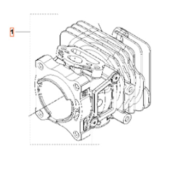 Cylindre Husqvarna T525 dans le groupe Pièces De Rechange / Pièces détachées Tronçonneuses / Pièces détachées Husqvarna T525 chez GPLSHOP (5010158-01)