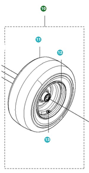 Roues Avec Roulements 5010832-01 dans le groupe  chez GPLSHOP (5010832-01)