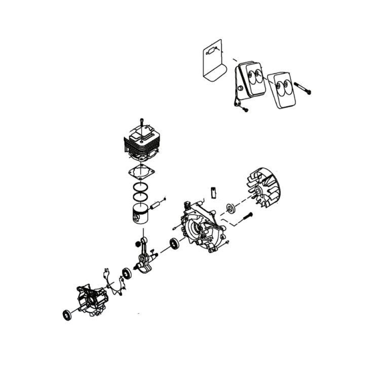 Kit De Service Bloc Court Moteur 5014243-15 dans le groupe Pièces De Rechange / Pièces détachées McCulloch Débroussailleuses / Pièces détachées McCulloch B33P chez GPLSHOP (5014243-15)