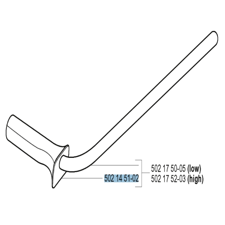 Poignée gauche 5021451-02 dans le groupe Pièces De Rechange / Pièces détachées Débroussailleuses / Pièces détachées Husqvarna 252RX chez GPLSHOP (5021451-02)