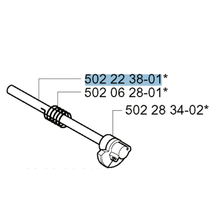 Arbre de tuyau 5022238-01 dans le groupe Pièces De Rechange / Pièces détachées Débroussailleuses / Pièces détachées Husqvarna 252RX chez GPLSHOP (5022238-01)