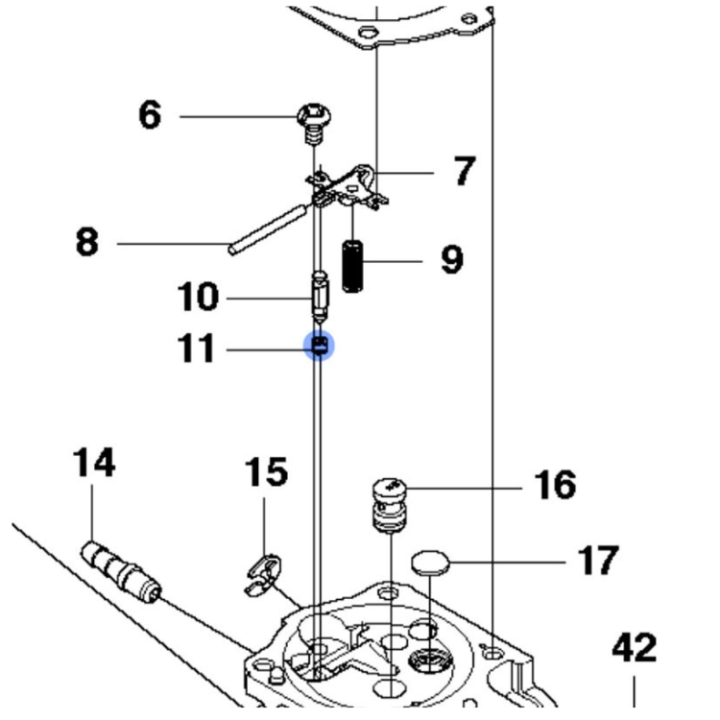 Valve de siège plaquée 5035923-01 dans le groupe Pièces De Rechange / Pièces détachées Tronçonneuses / Pièces détachées Husqvarna 390XP/G chez GPLSHOP (5035923-01)