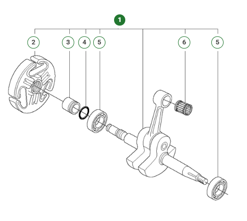 CRANKSHAFT ASSY KIT dans le groupe  chez GPLSHOP (5037487-06)