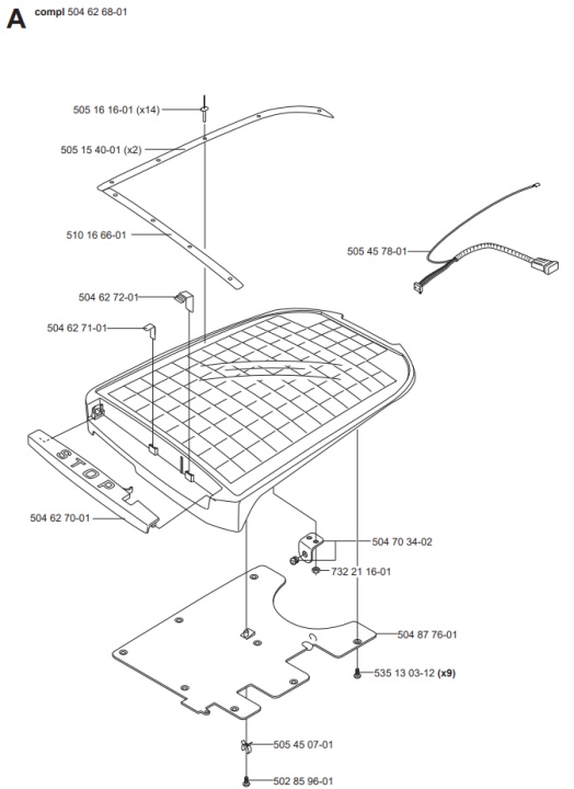 Solar panel dans le groupe Pièces De Rechange Robots Tondeuse / Pièces détachées Husqvarna Automower® Solar Hybrid / Automower Solar Hybrid - 2014 chez GPLSHOP (5046268-01)