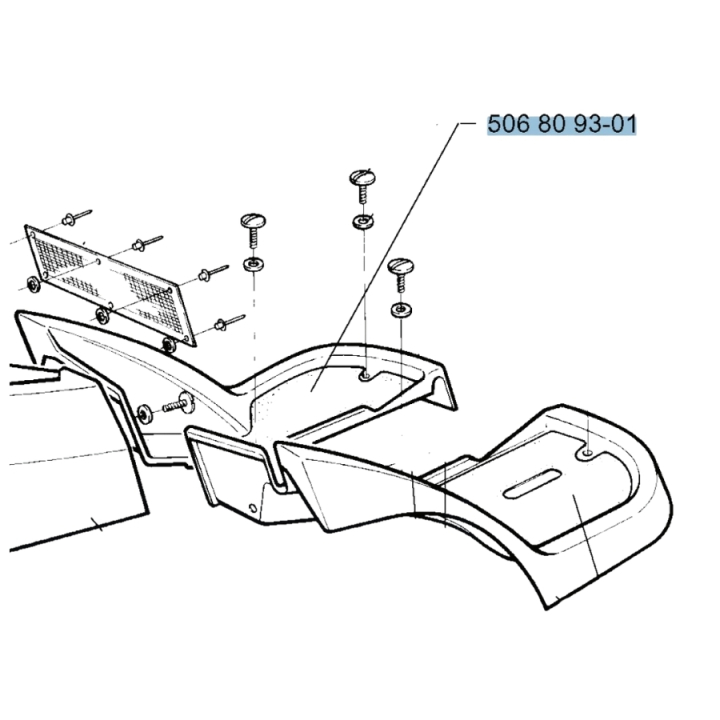 Tapis de sol, gauche, dans le groupe Pièces De Rechange / Pièces détachées Rider / Pièces détachées Husqvarna Rider Proflex 1200 chez GPLSHOP (5068093-01)