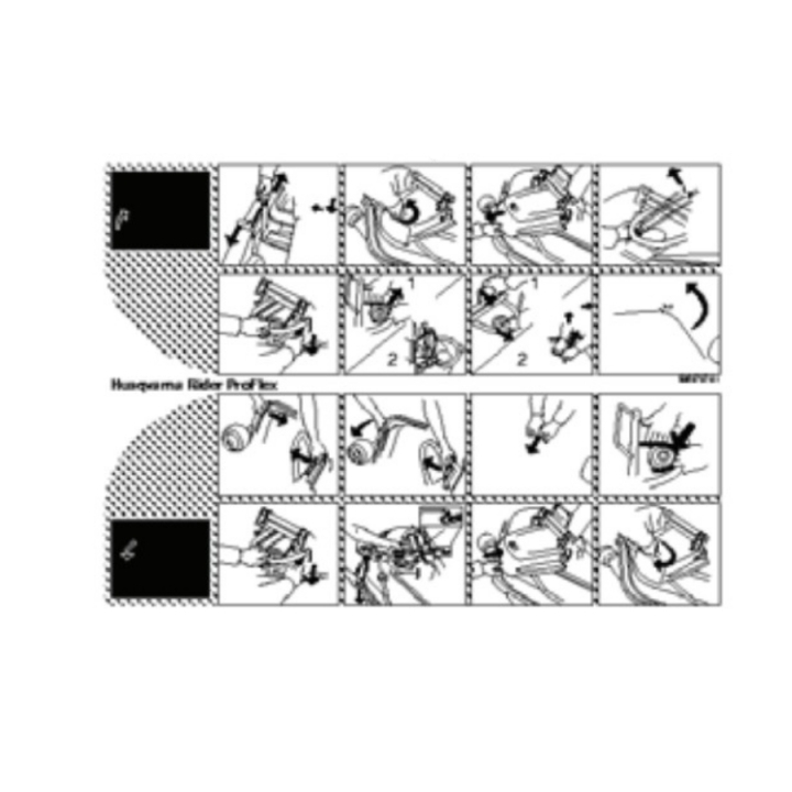 Instructions pour les décalcomanies dans le groupe Pièces De Rechange / Pièces détachées Rider / Pièces détachées Husqvarna Rider Proflex 21 AWD chez GPLSHOP (5069797-01)