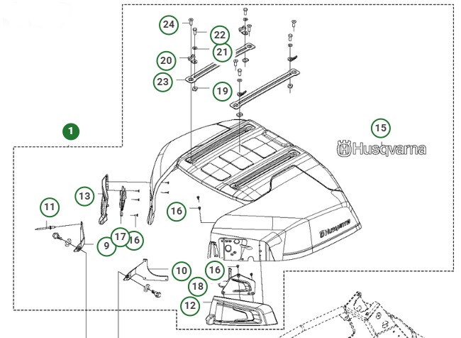 ENGINE HOOD ASSY WITH HINGES & dans le groupe  chez GPLSHOP (5293548-07)