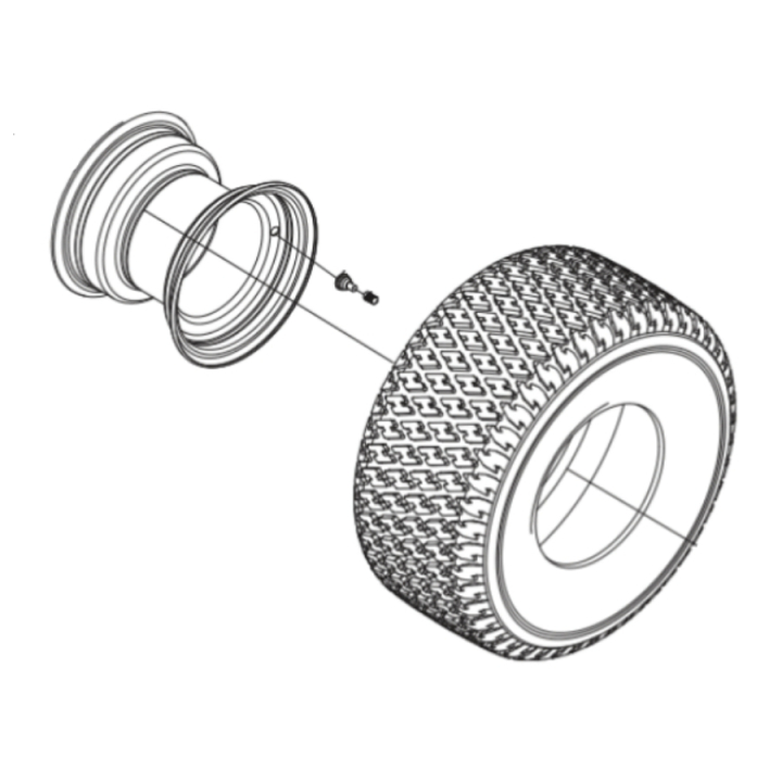 Kit de roues TS 112, TS 114, TC 215T, TC 220T, TS 112, TS 114, TS 215T, TS 217T dans le groupe  chez GPLSHOP (5311479-42)