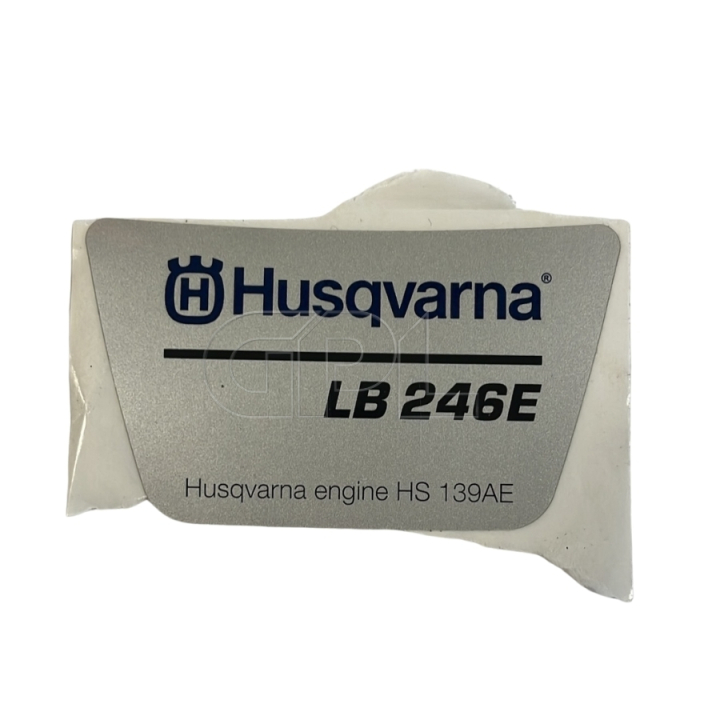 Autocollant Husqvarna LB246E dans le groupe Pièces De Rechange / Pièces détachées Husqvarna Tondeuse à Gazon / Pièces détachées Husqvarna LB246E chez GPLSHOP (5312408-02)