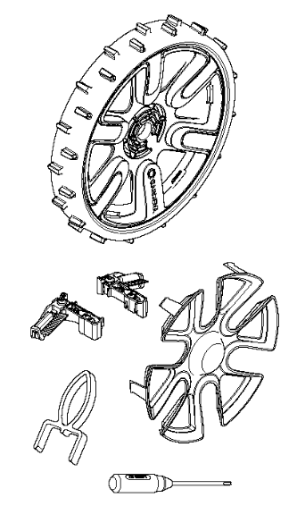 Kit de roues tout terrain Gardena Sileno dans le groupe Accessoires tondeuse automatique / Installation / Kit terrain chez GPLSHOP (5312500-01)