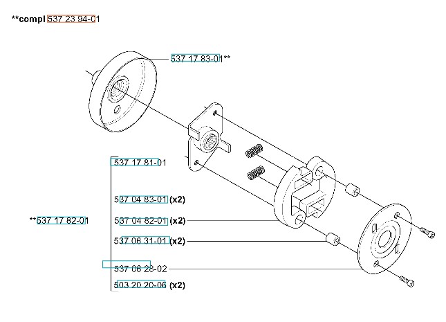 Kit Accouplement 240F, 240R, GR41, GR50, RS44 dans le groupe  chez GPLSHOP (5372394-01)