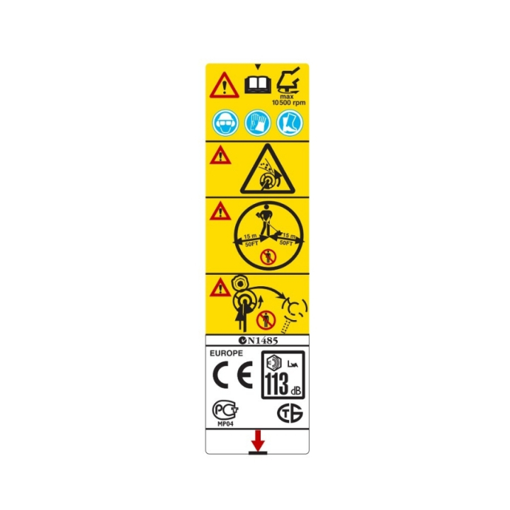 Autocollant dans le groupe Pièces De Rechange / Pièces détachées Débroussailleuses / ➤Série 300 / Pièces détachées Husqvarna 355RX chez GPLSHOP (5372947-10)