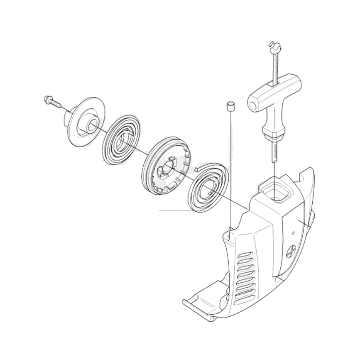Démarreur Kpl 5440103-02 dans le groupe Pièces De Rechange / Pièces détachées Jonsered Débroussailleuses / Pièces détachées Jonsered GT2125 chez GPLSHOP (5440103-02)