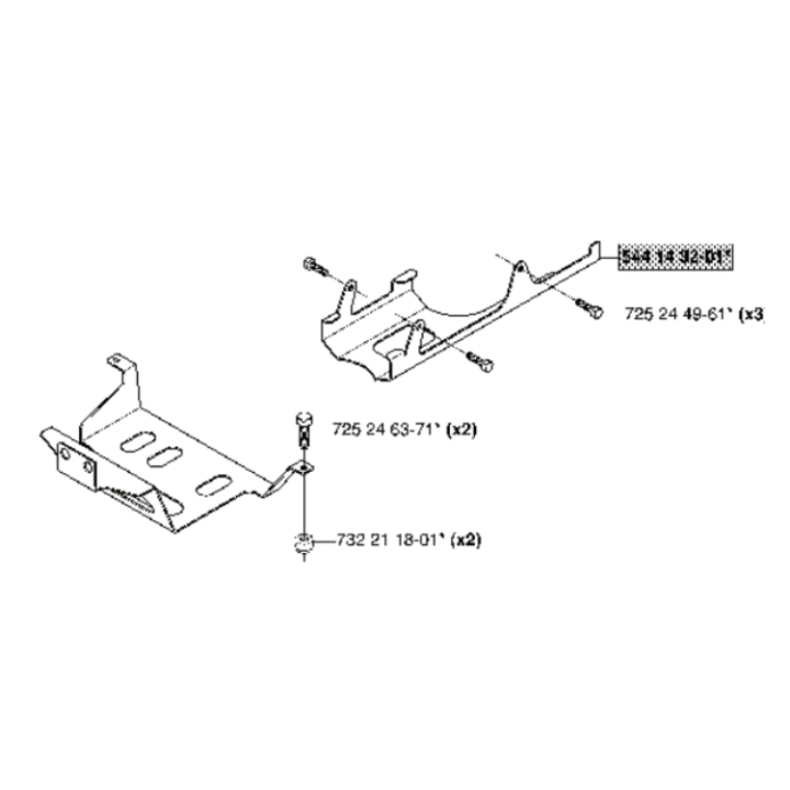 Ensemble Hasplåt dans le groupe Pièces De Rechange / Pièces détachées Rider / Pièces détachées Husqvarna Rider 13 AWD chez GPLSHOP (5440693-03)