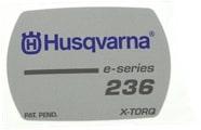 Décalcomanie 5757303-01 dans le groupe Pièces De Rechange / Pièces détachées Tronçonneuses / Pièces détachées Husqvarna 235/E chez GPLSHOP (5757303-01)