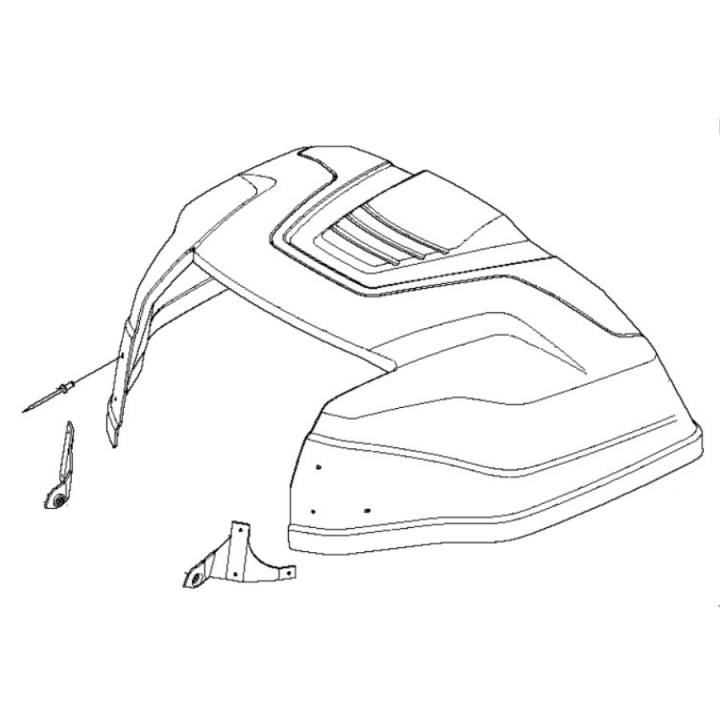 Capot moteur Kpl dans le groupe Pièces De Rechange / Pièces détachées Rider / Pièces détachées Husqvarna Rider 216 AWD chez GPLSHOP (5776149-01)