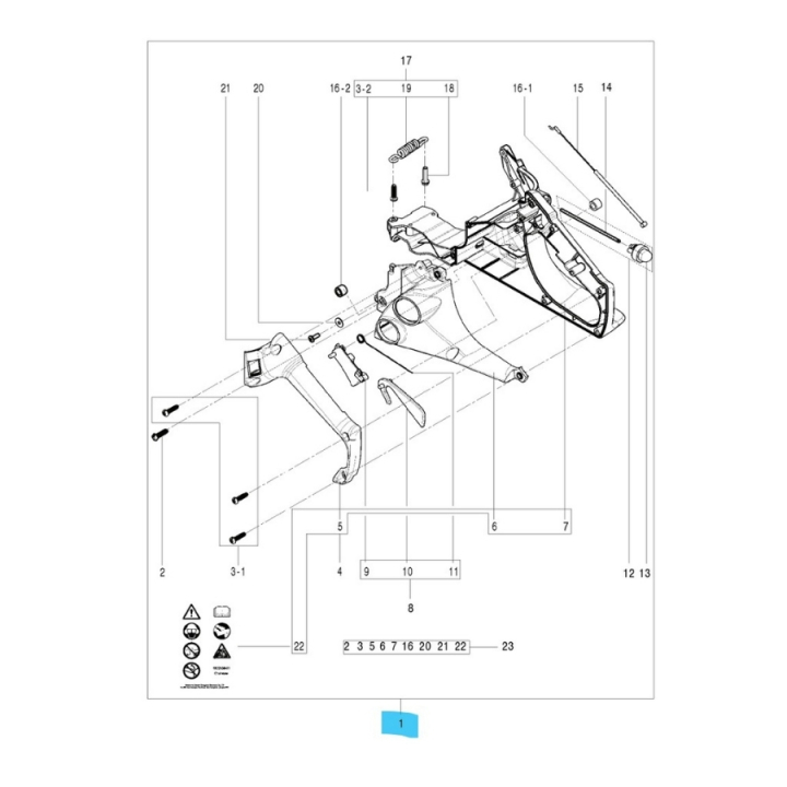 Kit Poignée Arrière 5826306-01 dans le groupe Pièces De Rechange / Pièces détachées Tronçonneuses / ➤Série 100 / Pièces détachées Husqvarna 120/E chez GPLSHOP (5826306-01)