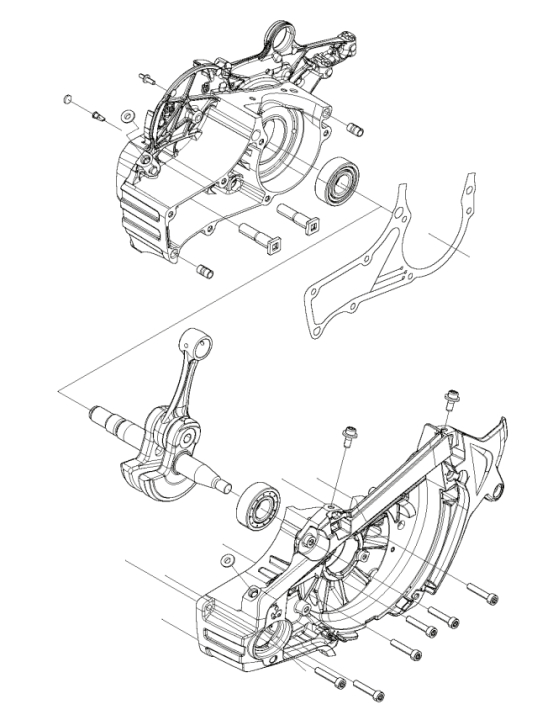 Bloc Court Vilebrequin H565 5827520-02 dans le groupe Pièces De Rechange / Pièces détachées Tronçonneuses / Pièces détachées Husqvarna 565 chez GPLSHOP (5827520-02)