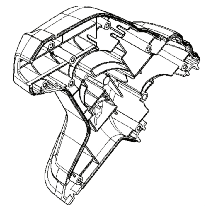 Capot moteur gauche dans le groupe Pièces De Rechange / Pièces détachées Débroussailleuses / Pièces détachées Husqvarna 136LiL chez GPLSHOP (5853282-01)