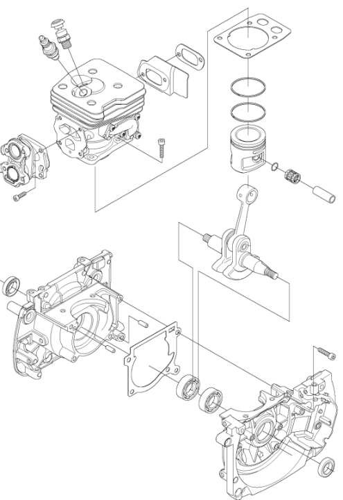 Bloc court 5854515-03 dans le groupe Pièces De Rechange / Pièces détachées Débroussailleuses / Pièces détachées Husqvarna 545F chez GPLSHOP (5854515-03)