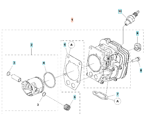 Cylindre Husqvarna T540XP dans le groupe  chez GPLSHOP (5863415-02)