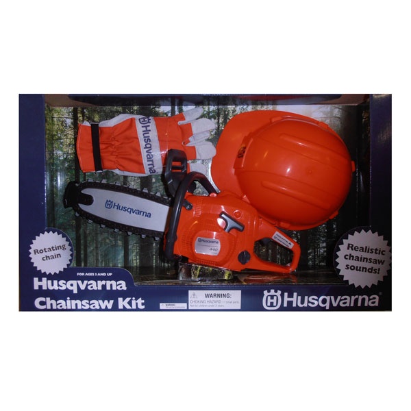 Tronçonneuse avec Gants et casque Husqvarna dans le groupe Produits Husqvarna pour la sylviculture et le jardinage / Husqvarna Jouets pour enfants chez GPLSHOP (5864982-01)