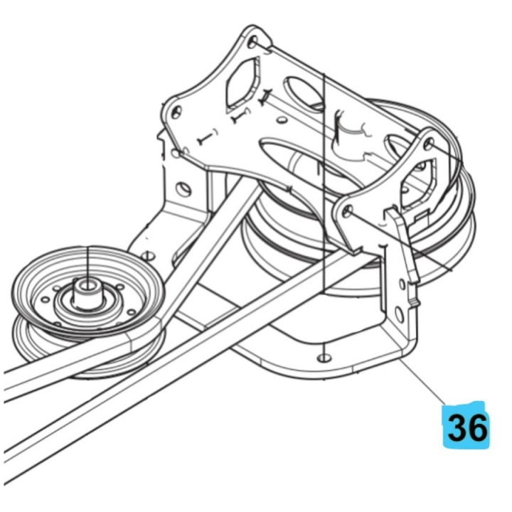 Poulie Huqvarna Gris dans le groupe Pièces De Rechange / Pièces détachées Rider / Pièces détachées Husqvarna Rider 420 TSX AWD chez GPLSHOP (5895079-01)