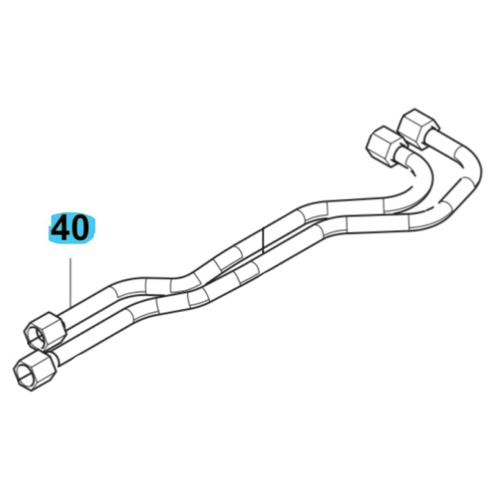 Tuyau hydraulique pour Vfmu dans le groupe Pièces De Rechange / Pièces détachées Rider / Pièces détachées Husqvarna Rider 420 TSX AWD chez GPLSHOP (5895619-01)
