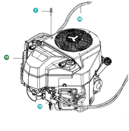 Motor KAWASAKI FS651V dans le groupe Pièces De Rechange / Pièces détachées Rider / Pièces détachées Husqvarna Rider 420 TSX AWD chez GPLSHOP (5906368-01)