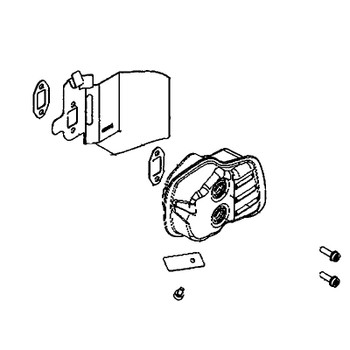 Ensemble de silencieux dans le groupe Pièces De Rechange / Pièces détachées Taille-haies / Pièces détachées Husqvarna 322HD60 chez GPLSHOP (5938764-02)