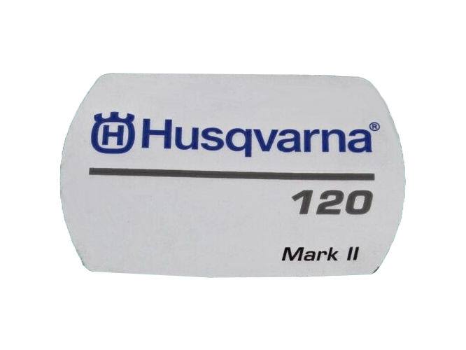 Autocollant Nom Du Modèle 120Mkii 5949141-01 dans le groupe Pièces De Rechange / Pièces détachées Tronçonneuses / Pièces détachées Husqvarna 120/E chez GPLSHOP (5949141-01)