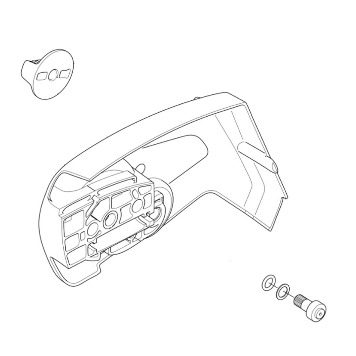 Ensemble de couvercle d'embrayage sans outil 5953148-01 dans le groupe Pièces De Rechange / Pièces détachées Tronçonneuses / ➤Série 400 / Pièces détachées Husqvarna 435i chez GPLSHOP (5953148-01)