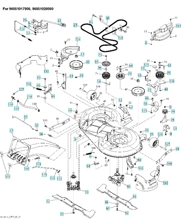 Plateau de coupe dans le groupe Pièces De Rechange / Pièces détachées Tracteurs tondeuses / Pièces détachées Husqvarna TC 238 chez GPLSHOP (5965513-01)