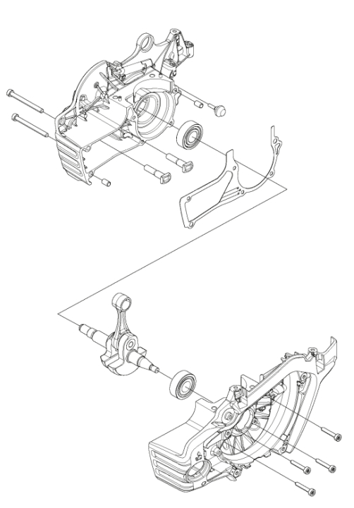 Bloc Court 90Cc Gris Métallique 5970109-01 dans le groupe Pièces De Rechange / Pièces détachées Tronçonneuses / Pièces détachées Husqvarna 592XP/G chez GPLSHOP (5970109-01)