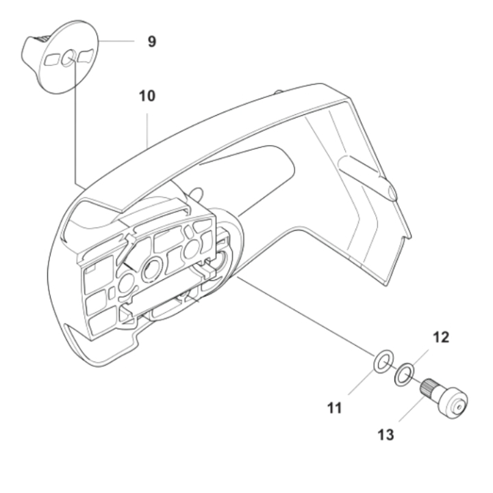 Ensemble de couvercle d'embrayage 5995894-01 dans le groupe Pièces De Rechange / Pièces détachées Tronçonneuses / Pièces détachées Husqvarna 435i chez GPLSHOP (5995894-01)