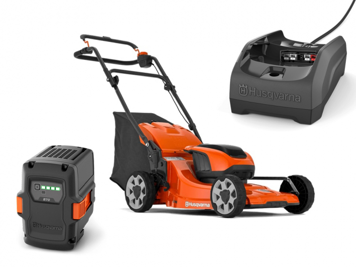 Husqvarna LC 142i + B140 & C80 dans le groupe Produits Husqvarna pour la sylviculture et le jardinage / Husqvarna Tondeuses / Tondeuse sur batterie chez GPLSHOP (9705418-04)