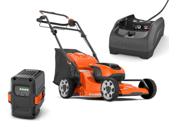 Husqvarna LC 142iS + B140 & C80 dans le groupe Produits Husqvarna pour la sylviculture et le jardinage / Husqvarna Tondeuses / Tondeuse sur batterie chez GPLSHOP (9705419-02)