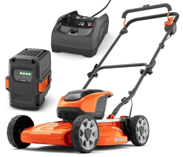 Husqvarna LB 144i Tondeuse Tractée À Batterie + B140 & C80 dans le groupe Produits Husqvarna pour la sylviculture et le jardinage / Husqvarna Tondeuses / Tondeuse sur batterie chez GPLSHOP (9706482-02)