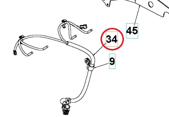 Câblage supérieur - Commandes Rato
