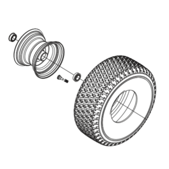 Kit de roues TS 112, TS 114, TC 215T, TC 220T, TS 112, TS 114, TS 215T, TS 217T