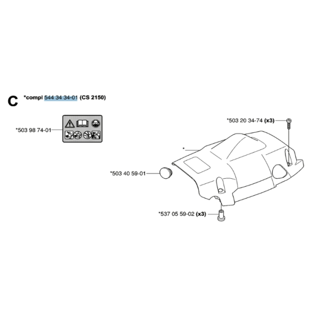 Couvercle de cylindre 5443434-01