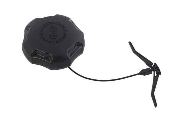 Bouchon de réservoir de carburant scellé (non ventilé) de 3,5 pouces avec attache en plastique et crochet d'ancrage.