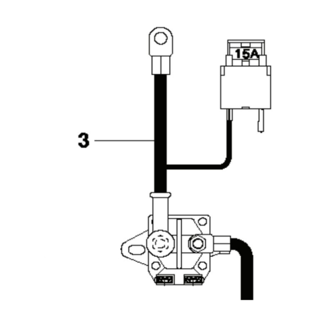 câble positif de la batterie