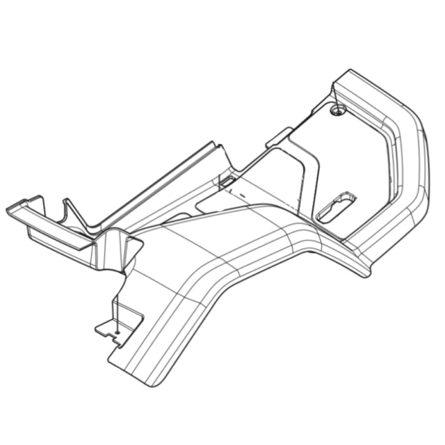 Couvercle de plaque de pied, droite