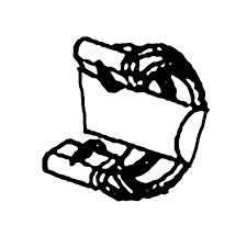 Tube convoluté à clip, 1/4 noir