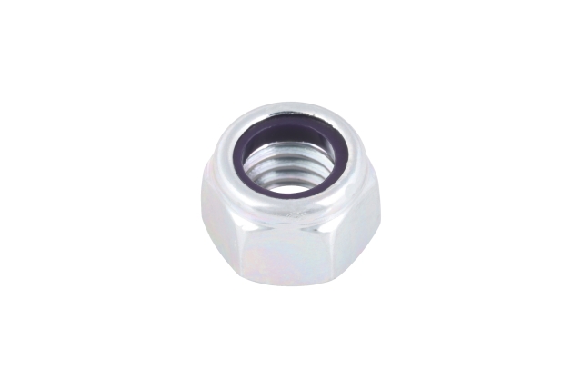 Écrou hexagonal Nylstop 7/16-14, grade 5, zingué transparent