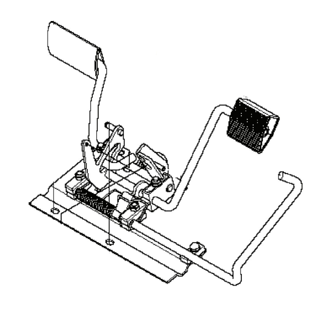 Ensemble de plaque de pédale avec roulement