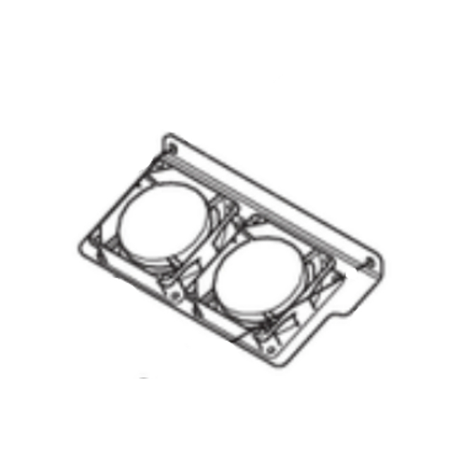 Ventilateur plat ext. pg 2x80