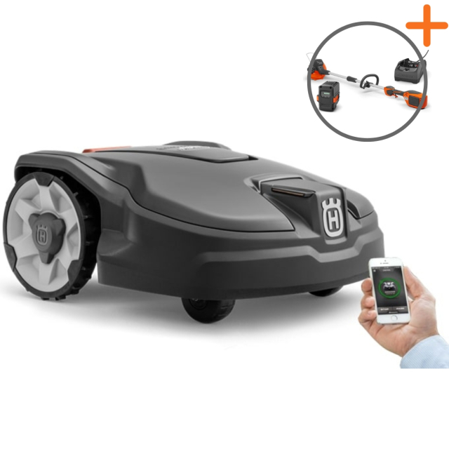 Husqvarna Automower® 305 + Connect | Coupe-bordures à batterie offert!